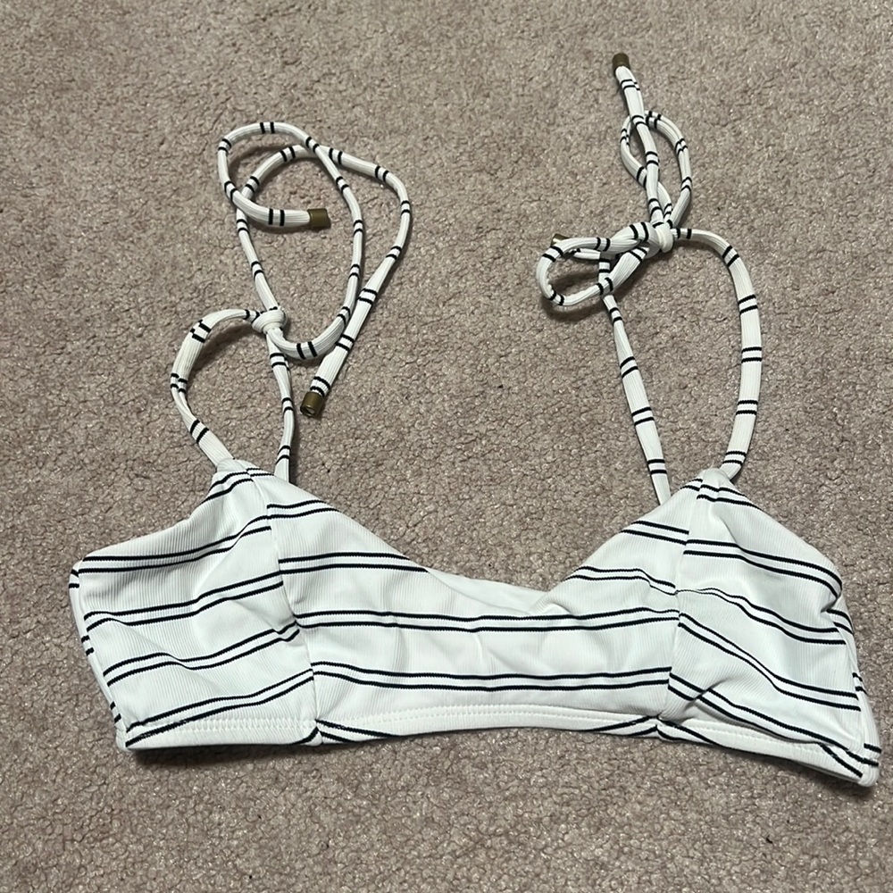 Vitamin a stripe swim top
